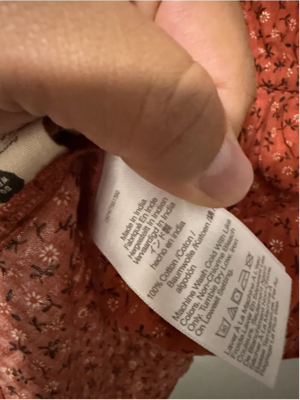 Madewell Tie-Back Peplum Long Sleeve Cropped Ditzy Floral Blouse Women's Sz Med